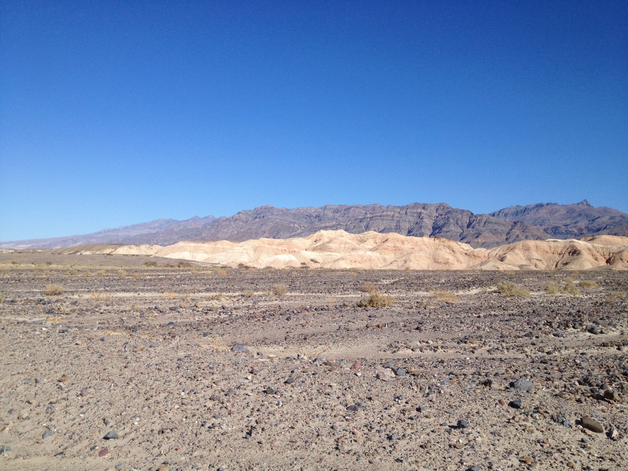 Sand cliffs near Scotty's Castle Road, Death Valley.
