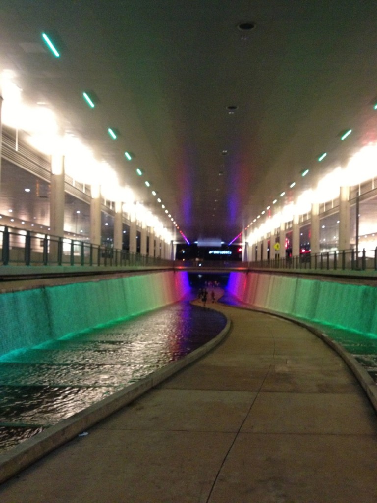 The "fountain path" beneath the DLLCC. It leads to a dock on the Allegheny River.