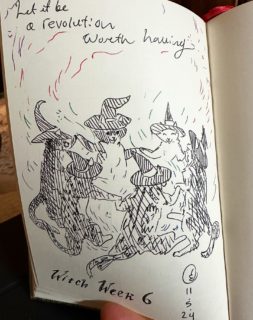 Happy last day of Witch Week! #cats #dancing #cartoonart #witches #kitties #witchykitties